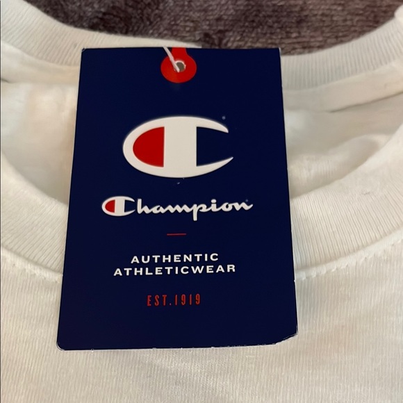 Champion Classic White Tee with Logo - Picture 4 of 5